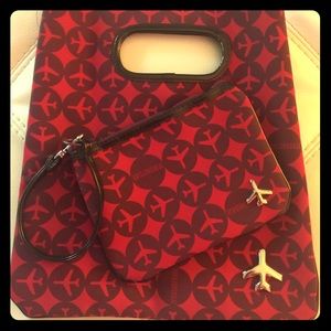 Transversion Red Airplane Handbag